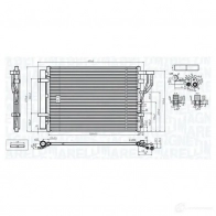 Радиатор кондиционера MAGNETI MARELLI 1438035552 350203805000 FXE2 0