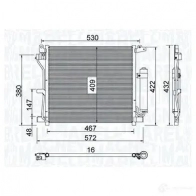 Радиатор кондиционера MAGNETI MARELLI 1437551016 0 QUUBWE 350203799000