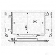 Радиатор кондиционера MAGNETI MARELLI 350203606000 350203 606000 Mercedes B-Class BC606