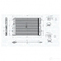 Радиатор кондиционера MAGNETI MARELLI Mercedes GLA (X156) 1 Кроссовер 2.1 GLA 220 CDI (1503) 170 л.с. 2013 – наст. время 350203758000 D M3HU58