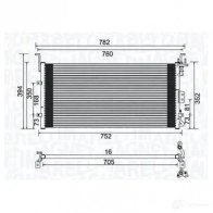 Радиатор кондиционера MAGNETI MARELLI Kia Magentis 350203959000 6S MZFB