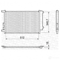 Радиатор кондиционера MAGNETI MARELLI 1026448 350203157000 BC157 350203 157000