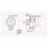 Ручка двери MAGNETI MARELLI Fiat Panda (312, 519) 3 Хэтчбек 1.3 D Multijet 4x4 75 л.с. 2012 – 2024 U177 5 350105034500