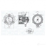 Моторчик вентилятора печки MAGNETI MARELLI 0 GA1SNM 069412319010 Kia CeeD (ED) 1 Универсал 2.0 143 л.с. 2007 – 2012