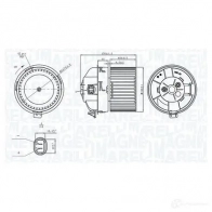 Моторчик вентилятора печки MAGNETI MARELLI LT GH8 Citroen DS4 1 (PF2) Хэтчбек 1.6 HDi 90 92 л.с. 2011 – 2015 069412282010
