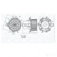 Моторчик вентилятора печки MAGNETI MARELLI 9FY XSOL 069412315010 Renault Master (FD) 2 Фургон 3.0 dCi 140 (HD0S. FD0S. HD1S) 136 л.с. 2003 – 2025