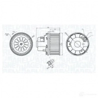 Моторчик вентилятора печки MAGNETI MARELLI 069412235010 01M QGG 1438033944