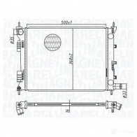 Радиатор охлаждения двигателя MAGNETI MARELLI 350213183100 HJF HA4 1437552496