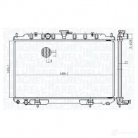 Радиатор охлаждения двигателя MAGNETI MARELLI WVFC 6C 350213175700 Nissan Primera (P12) 3 Седан