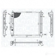 Радиатор охлаждения двигателя MAGNETI MARELLI S3 E7V9U 1438037016 350213197300