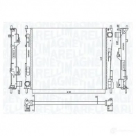 Радиатор охлаждения двигателя MAGNETI MARELLI 350213186800 1438036988 C J2YV5