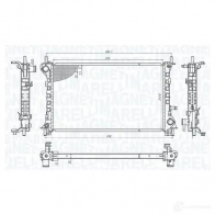 Радиатор охлаждения двигателя MAGNETI MARELLI 1438036996 XI 0D8C0 350213201200