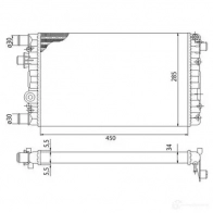 Радиатор охлаждения двигателя MAGNETI MARELLI 71TPAU 1027701 350213815003 B MQ815