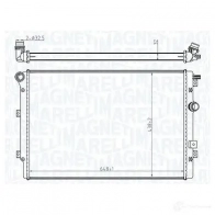 Радиатор охлаждения двигателя MAGNETI MARELLI Volkswagen Tiguan (5N) 1 Кроссовер 2.0 TDI 110 л.с. 2010 – 2025 F JKJHVV 350213196800