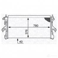 Радиатор охлаждения двигателя MAGNETI MARELLI 350213139900 Fiat 350 21 313 990 0 BM1399