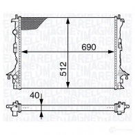Радиатор охлаждения двигателя MAGNETI MARELLI 350213140100 BM1401 Renault Espace (JK0) 4 Минивэн 2.0 dCi (JK01. JK02. JK1J. JK1K) 150 л.с. 2006 – 2025 350 21 314 010 0