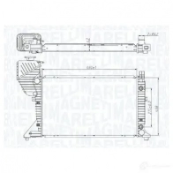 Радиатор охлаждения двигателя MAGNETI MARELLI 1438035868 UND 6DAG 350213177500