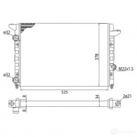 Радиатор охлаждения двигателя MAGNETI MARELLI LM839LG Volkswagen Passat (B3-B4) 2 1988 – 1997 BM Q1044 350213104403