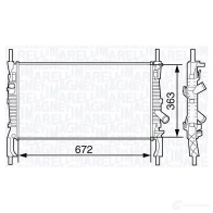 Радиатор охлаждения двигателя MAGNETI MARELLI Ford Transit 7 (FD) Автобус 3.2 TDCi 200 л.с. 2008 – 2014 5DZ6MIM 350213131800 BM1 318