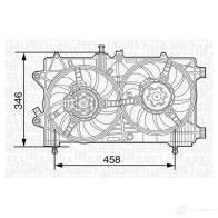 Радиатор охлаждения двигателя MAGNETI MARELLI 350213134200 BM134 2 68011654 CK9Y9CH