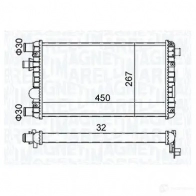 Радиатор охлаждения двигателя MAGNETI MARELLI 350213191300 1438035967 BTQ5 IM