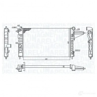 Радиатор охлаждения двигателя MAGNETI MARELLI UU7PZ J 350213189100 1438035904