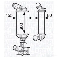 Радиатор охлаждения двигателя MAGNETI MARELLI 350213103009 TTOII 1026836 B M1030