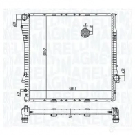 Радиатор охлаждения двигателя MAGNETI MARELLI B6RL HC8 350213177700 1438036122