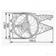 Радиатор охлаждения двигателя MAGNETI MARELLI 350213134100 1027109 BM1 341 NHZZB