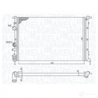 Радиатор охлаждения двигателя MAGNETI MARELLI H 3Q4ZC Renault Megane (BA) 1 Хэтчбек 2.0 i (BA0G) 114 л.с. 1996 – 2003 350213171700