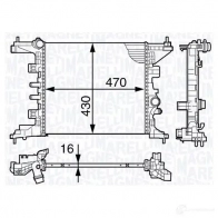 Радиатор охлаждения двигателя MAGNETI MARELLI 350 21 314 320 0 BM1432 350213143200 Opel Meriva (B) 2 Минивэн 1.4 75 100 л.с. 2010 – 2017