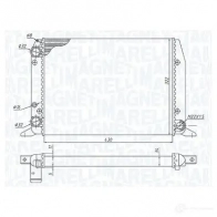 Радиатор охлаждения двигателя MAGNETI MARELLI WFN3C YW 350213188800 1438035918