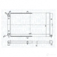 Радиатор охлаждения двигателя MAGNETI MARELLI 0 96B8 350213180700 Peugeot 307 1 (3E, PF2) Универсал Break 1.4 75 л.с. 2002 – 2003