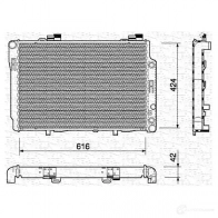 Радиатор охлаждения двигателя MAGNETI MARELLI BM7 43 350213743000 K4X2LA 1027630