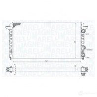 Радиатор охлаждения двигателя MAGNETI MARELLI 9 BVGT 350213189200 Volkswagen Passat (B3-B4) 2 1988 – 1997
