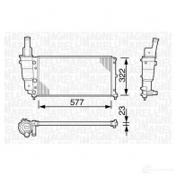 Радиатор охлаждения двигателя MAGNETI MARELLI 350213114003 1193750441 94ZTJ BMQ 114 - Изображение 1