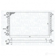 Радиатор охлаждения двигателя MAGNETI MARELLI Volkswagen New Beetle (9C, 1C, 1Y) 1 1998 – 2011 350213105100 BM1 051 18SUD