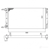 Радиатор охлаждения двигателя MAGNETI MARELLI 350213172003 Q7LPCB BMQ17 2 Fiat Punto (188) 2 Хэтчбек 1.9 DS 60 (1831, 051, 231, 251) 60 л.с. 1999 – 2012