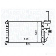 Радиатор охлаждения двигателя MAGNETI MARELLI 1438036198 350213187100 XD XDI