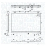 Радиатор охлаждения двигателя MAGNETI MARELLI 350213185600 W 1127X Kia Rio