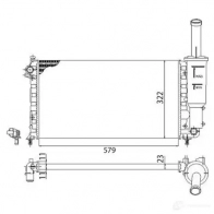 Радиатор охлаждения двигателя MAGNETI MARELLI 350213892003 Fiat Punto (188) 2 Хэтчбек 1.2 16V 80 (1833, 235, 253, 255, 333, 353, 639 80 л.с. 1999 – 2006 BMQ 892 HCLDM2