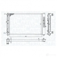 Радиатор охлаждения двигателя MAGNETI MARELLI U QXCP5 350213191700 Volkswagen Passat (B5) 3 Седан 2.0 TDI 136 л.с. 2003 – 2005