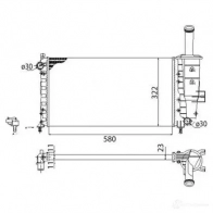 Радиатор охлаждения двигателя MAGNETI MARELLI B MQ173 FKAVJ Fiat Punto (188) 2 Хэтчбек 1.2 16V 80 (1833, 235, 253, 255, 333, 353, 639 80 л.с. 1999 – 2006 350213173003