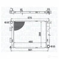 Радиатор охлаждения двигателя MAGNETI MARELLI 350213173600 ER9S 8 1437552317