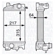 Радиатор охлаждения двигателя MAGNETI MARELLI 350213104400 Volkswagen Golf 3 (1H1) Хэтчбек 1.9 TDI Syncro (1Hx1) 90 л.с. 1995 – 1997 BM104 4 8FTGAJ