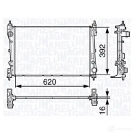 Радиатор охлаждения двигателя MAGNETI MARELLI 68020478 BM131 6 H5D0BB 350213131600