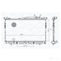 Радиатор охлаждения двигателя MAGNETI MARELLI Chevrolet Epica 350213179600 16D3G D5