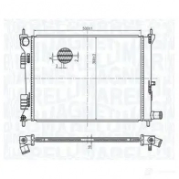 Радиатор охлаждения двигателя MAGNETI MARELLI 8E5BU 3D 350213179500 1438036954