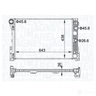 Радиатор охлаждения двигателя MAGNETI MARELLI 1438037217 KYXZ1 J 350213161300