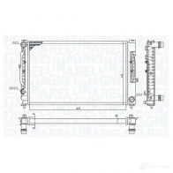 Радиатор охлаждения двигателя MAGNETI MARELLI 1438036488 350213199900 N44L Z